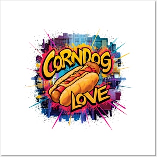 Corndog Love Design Posters and Art